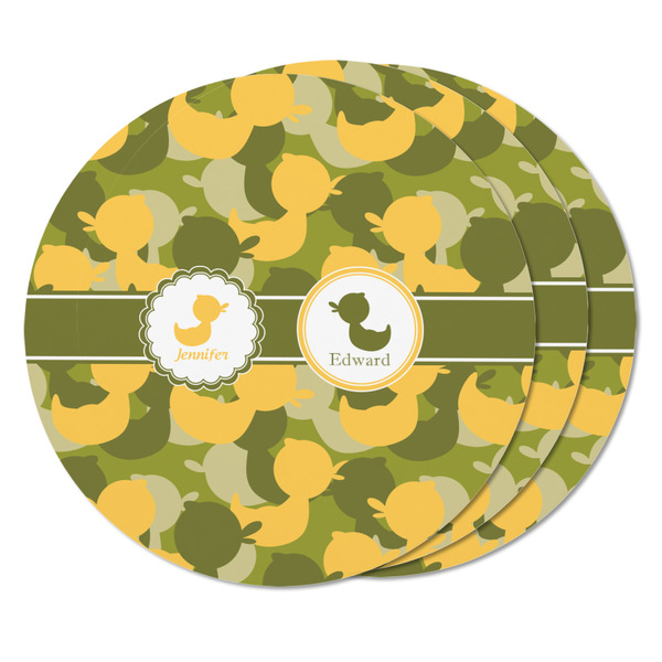 Rubber Duckie Camo Round Fridge Magnet - THREE