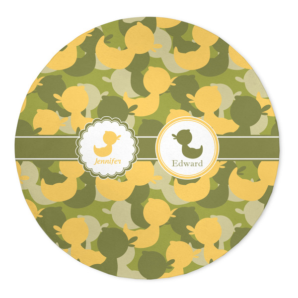 Custom Rubber Duckie Camo 5' Round Indoor Area Rug (Personalized)