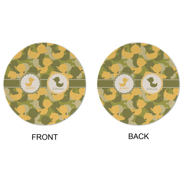 Rubber Duckie Camo Round Linen Placemats - APPROVAL (double sided)