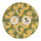 Rubber Duckie Camo Round Linen Placemats - FRONT (Double Sided)