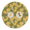 Rubber Duckie Camo Round Linen Placemats - FRONT (Single Sided)