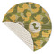Rubber Duckie Camo Round Linen Placemats - Front (folded corner single sided)