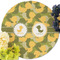 Rubber Duckie Camo Round Linen Placemats - Front (w flowers)
