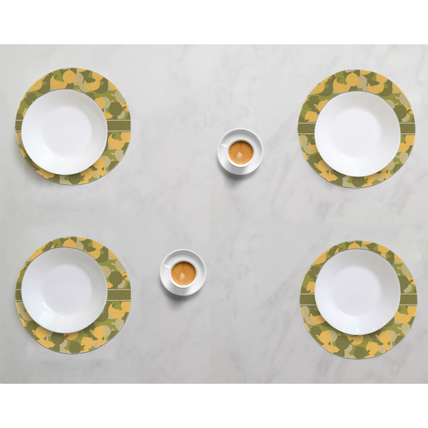 Rubber Duckie Camo Round Linen Placemats - LIFESTYLE (set of 4)