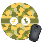 Rubber Duckie Camo Round Mouse Pad (Personalized)