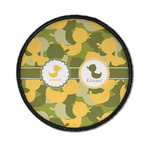 Rubber Duckie Camo Iron On Round Patch w/ Multiple Names