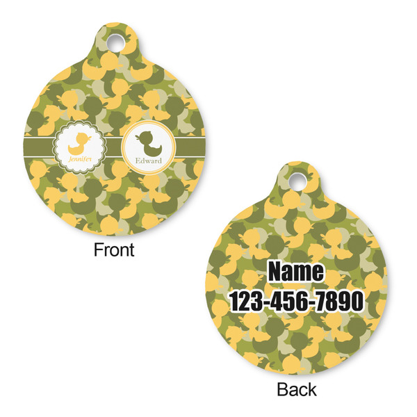 Rubber Duckie Camo Round Pet ID Tag - Large - Approval