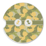 Rubber Duckie Camo Sandstone Car Coaster - Single (Personalized)