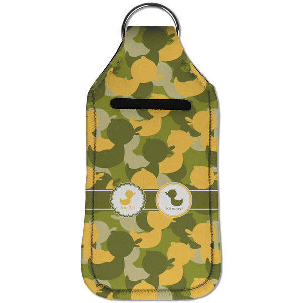 Rubber Duckie Camo Sanitizer Holder Keychain - Large (Front)