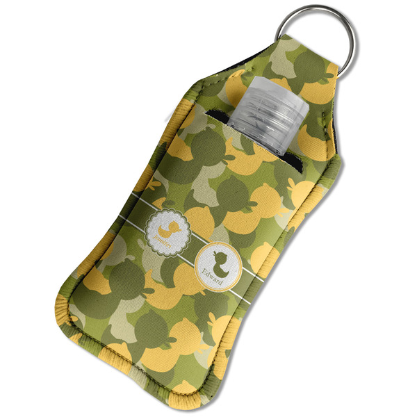 Rubber Duckie Camo Sanitizer Holder Keychain - Large in Case