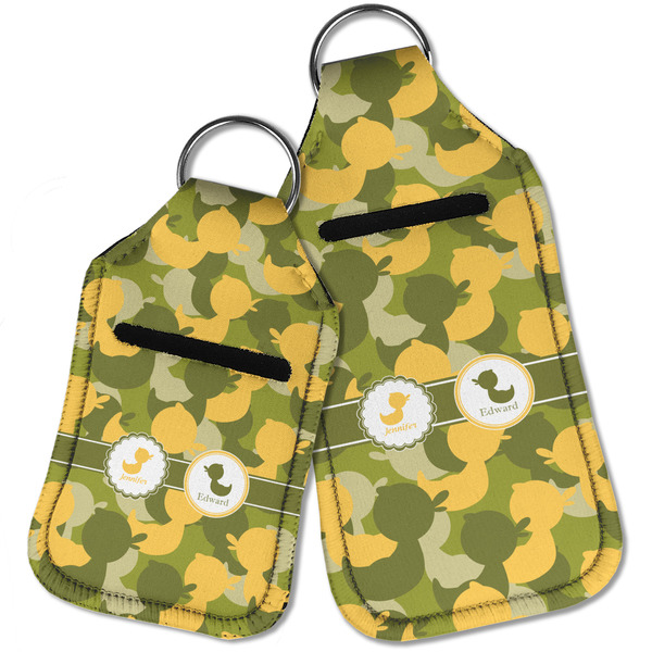 Rubber Duckie Camo Sanitizer Holder Keychain - Parent Main