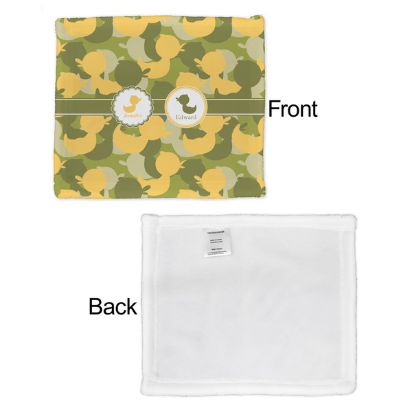 Rubber Duckie Camo Security Blanket - Front & White Back View
