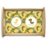 Rubber Duckie Camo Natural Wooden Tray - Small (Personalized)