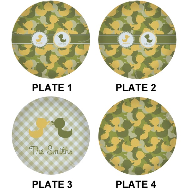 Rubber Duckie Camo Set of Lunch / Dinner Plates (Approval)