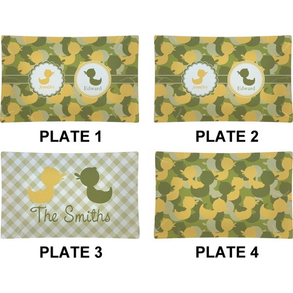 Rubber Duckie Camo Set of Rectangular Dinner Plates (Approval)