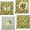 Rubber Duckie Camo Set of 4 Glass Square Lunch / Dinner Plate 9.5" (Personalized)