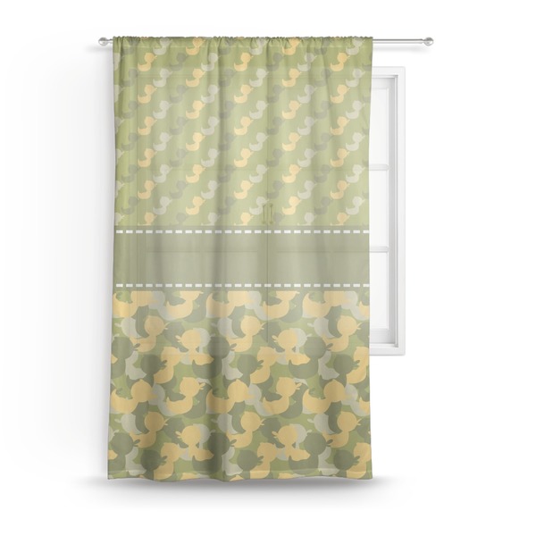 Custom Rubber Duckie Camo Sheer Curtain - 50"x84"