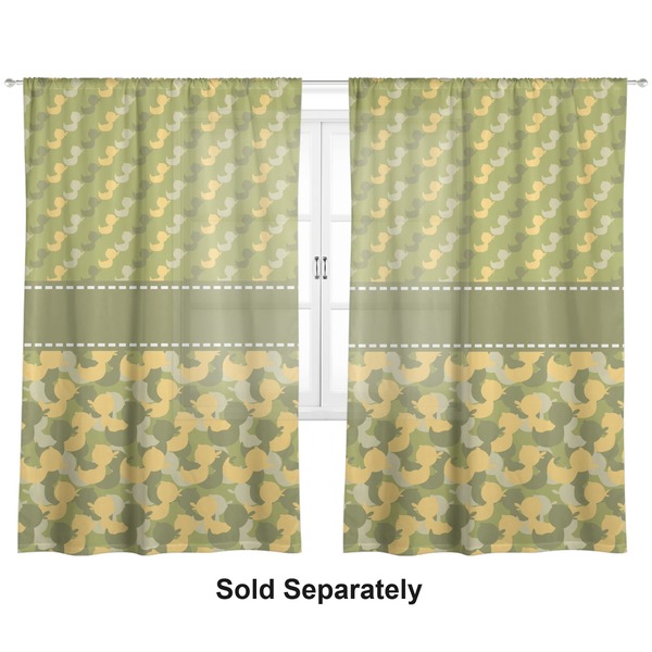 Rubber Duckie Camo Sheer Curtains