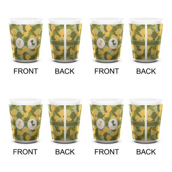Rubber Duckie Camo Shot Glass - White - Set of 4 - APPROVAL