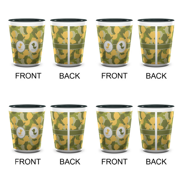 Rubber Duckie Camo Shot Glassess - Two Tone - Set of 4 - APPROVAL