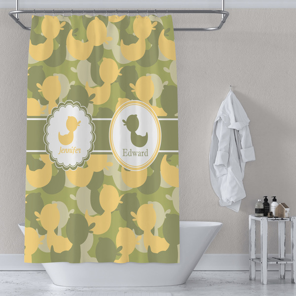 Rubber Duckie Camo Shower Curtain Lifestyle