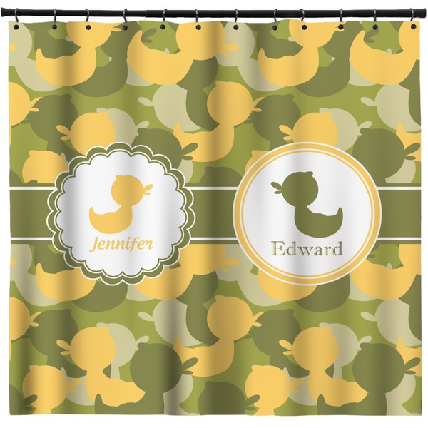 Custom Rubber Duckie Camo Shower Curtain - Custom Size (Personalized)