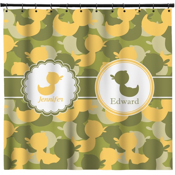 Custom Rubber Duckie Camo Shower Curtain - 71" x 74" (Personalized)