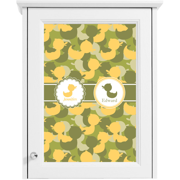 Rubber Duckie Camo Single White Cabinet Decal