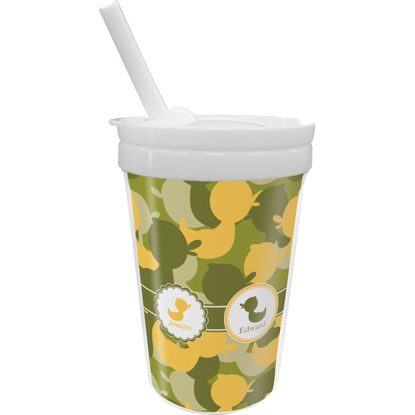 Custom Rubber Duckie Camo Sippy Cup with Straw (Personalized)