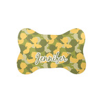 Rubber Duckie Camo Bone Shaped Dog Food Mat (Small) (Personalized)