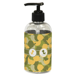 Rubber Duckie Camo Plastic Soap / Lotion Dispenser (8 oz - Small - Black) (Personalized)