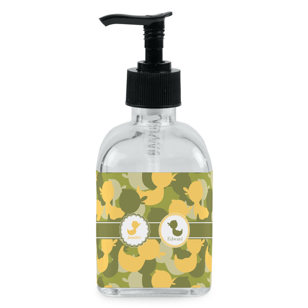 Custom Rubber Duckie Camo Glass Soap & Lotion Bottle - Single Bottle (Personalized)