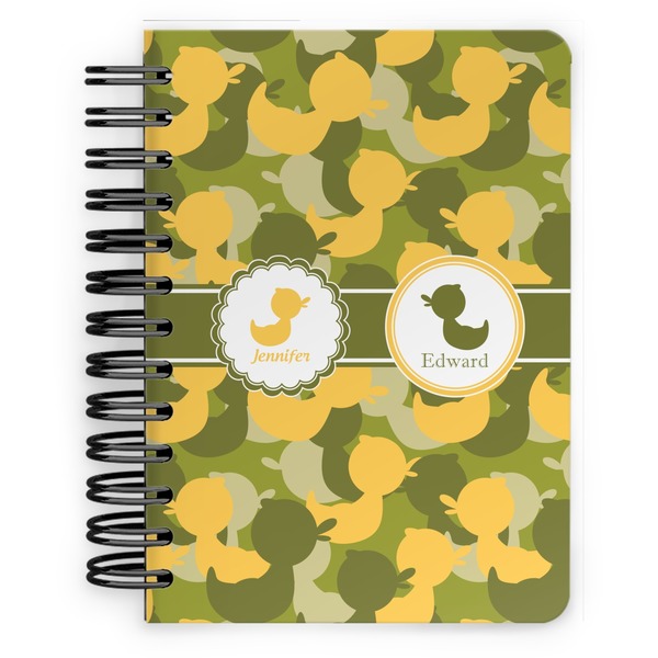 Custom Rubber Duckie Camo Spiral Notebook - 5x7 w/ Multiple Names