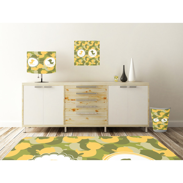 Rubber Duckie Camo Square Wall Decal Wooden Desk