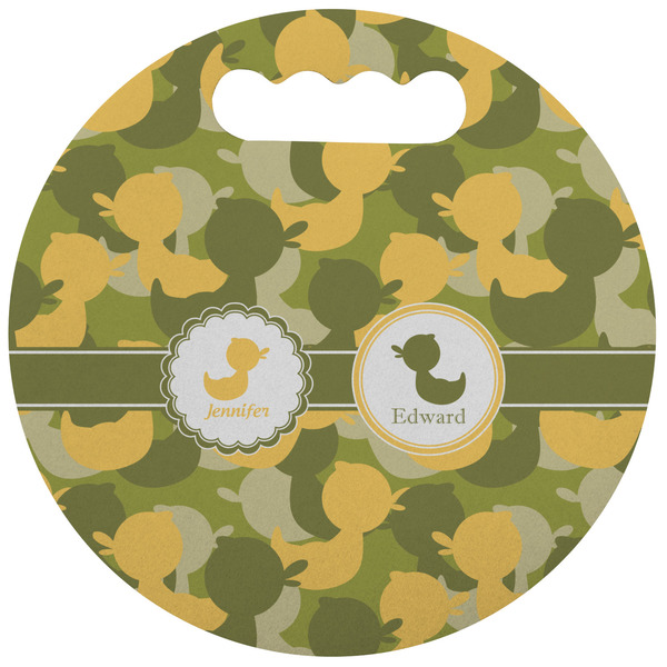 Custom Rubber Duckie Camo Stadium Cushion (Round) (Personalized)
