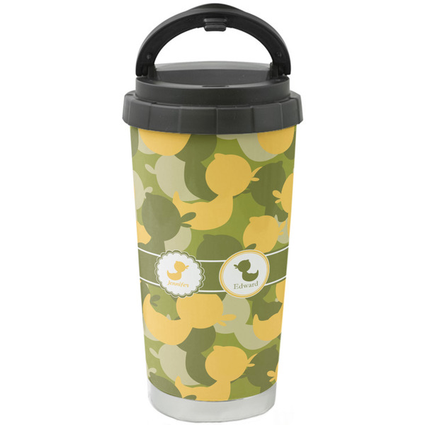 Custom Rubber Duckie Camo Stainless Steel Coffee Tumbler (Personalized)