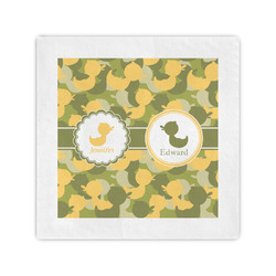 Rubber Duckie Camo Standard Cocktail Napkins (Personalized)