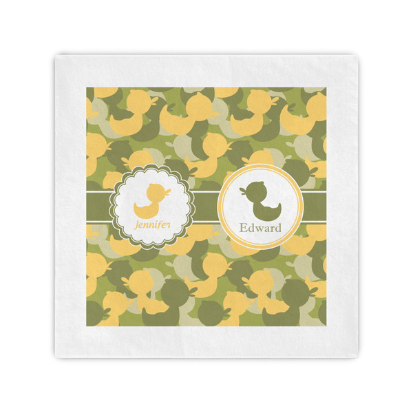 Custom Rubber Duckie Camo Cocktail Napkins (Personalized)