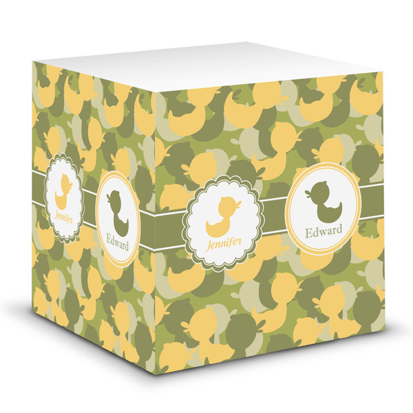 Custom Rubber Duckie Camo Sticky Note Cube (Personalized)
