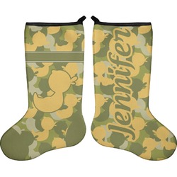 Rubber Duckie Camo Holiday Stocking - Double-Sided - Neoprene (Personalized)