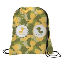 Rubber Duckie Camo Drawstring Backpack - Large (Personalized)