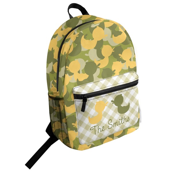 Custom Rubber Duckie Camo Student Backpack (Personalized)