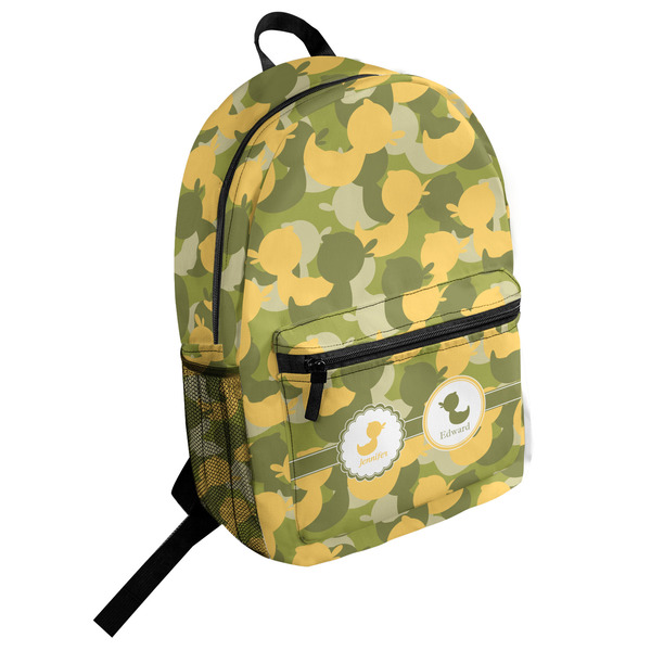 Custom Rubber Duckie Camo Student Backpack (Personalized)