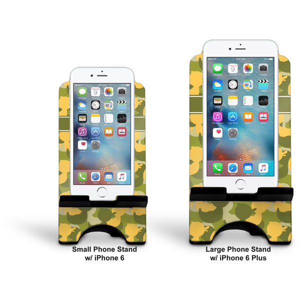 Rubber Duckie Camo Stylized Phone Stand - Comparison