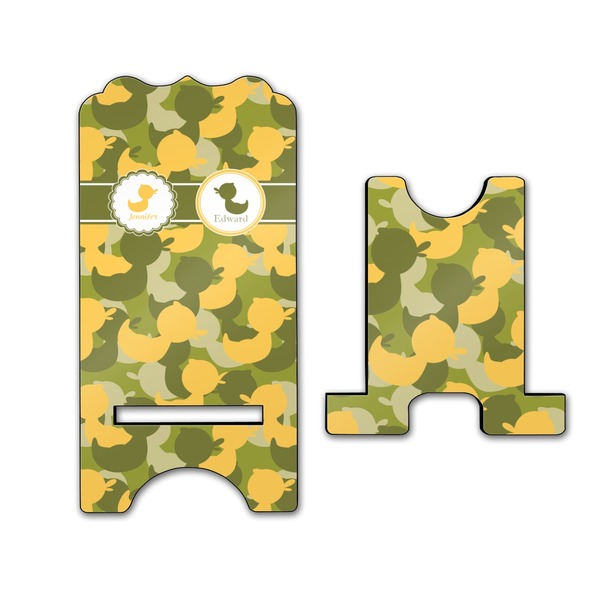 Rubber Duckie Camo Stylized Phone Stand - Front & Back - Large