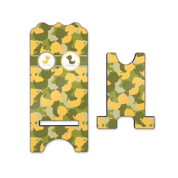 Rubber Duckie Camo Stylized Phone Stand - Front & Back - Small
