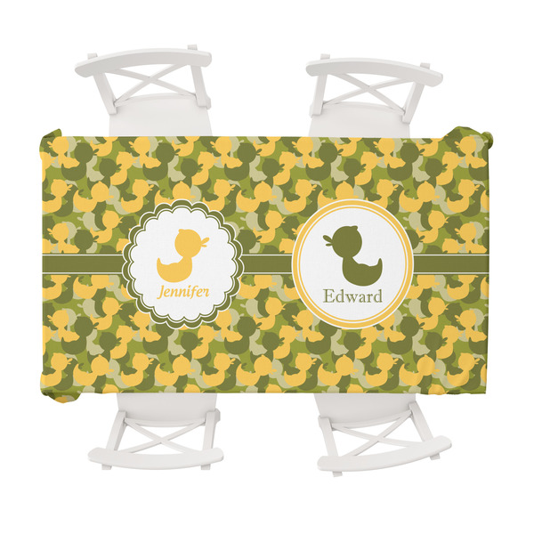 Custom Rubber Duckie Camo Tablecloth - 58"x102" (Personalized)