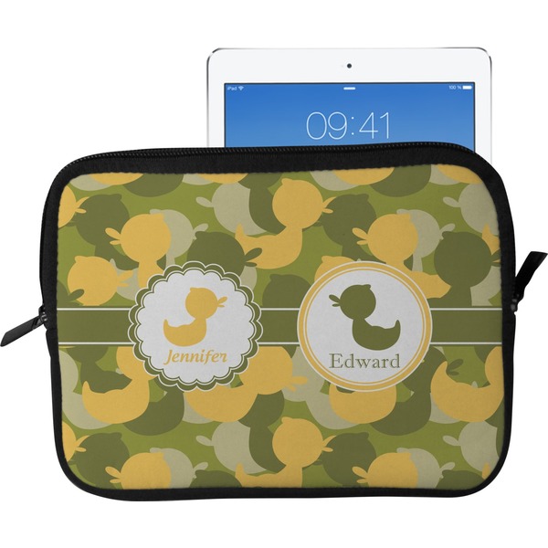 Custom Rubber Duckie Camo Tablet Case / Sleeve - Large (Personalized)