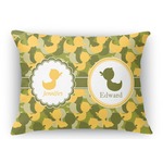 Rubber Duckie Camo Rectangular Throw Pillow Case (Personalized)