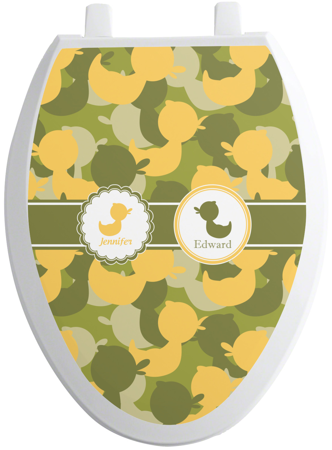 Rubber Duckie Camo Toilet Seat Decal (Personalized) YouCustomizeIt